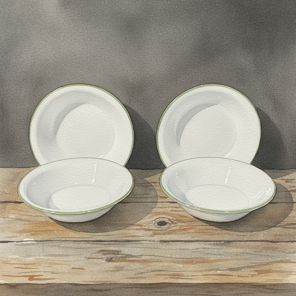 Corelle Corning Watercolors Cereal Bowls, Set of 4, Pastel Floral Tableware